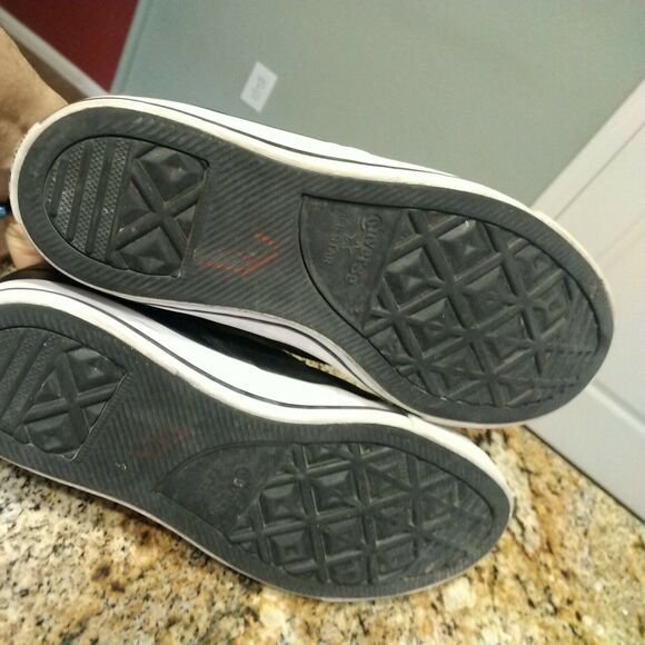 Rare Black Chuck Taylor All Star Converse Leather Mid Top Sneakers Mens 10 D - Picture 11 of 12